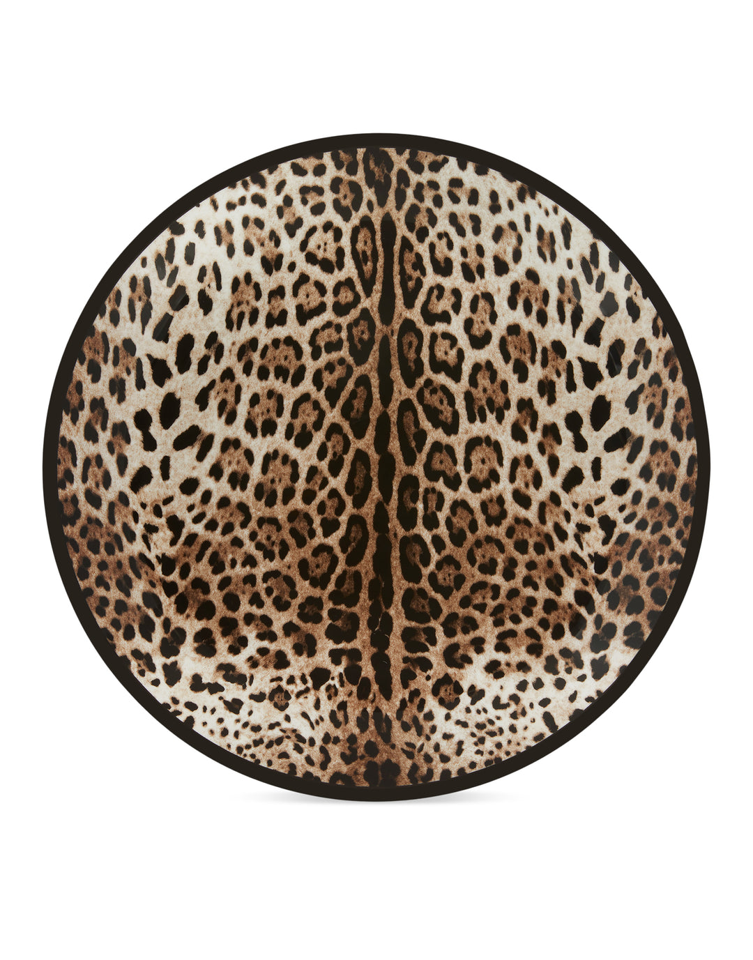 ALL OVER LEOPARD MEDIUM ROUND SERVING PLATE Plates Dolce&Gabbana   