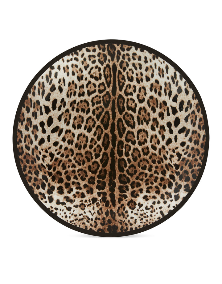 ALL OVER LEOPARD MEDIUM ROUND SERVING PLATE Plates Dolce&Gabbana   