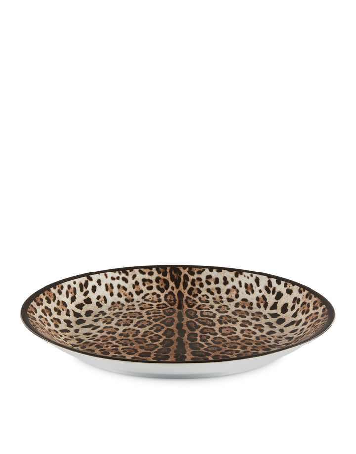 ALL OVER LEOPARD MEDIUM ROUND SERVING PLATE Plates Dolce&Gabbana   