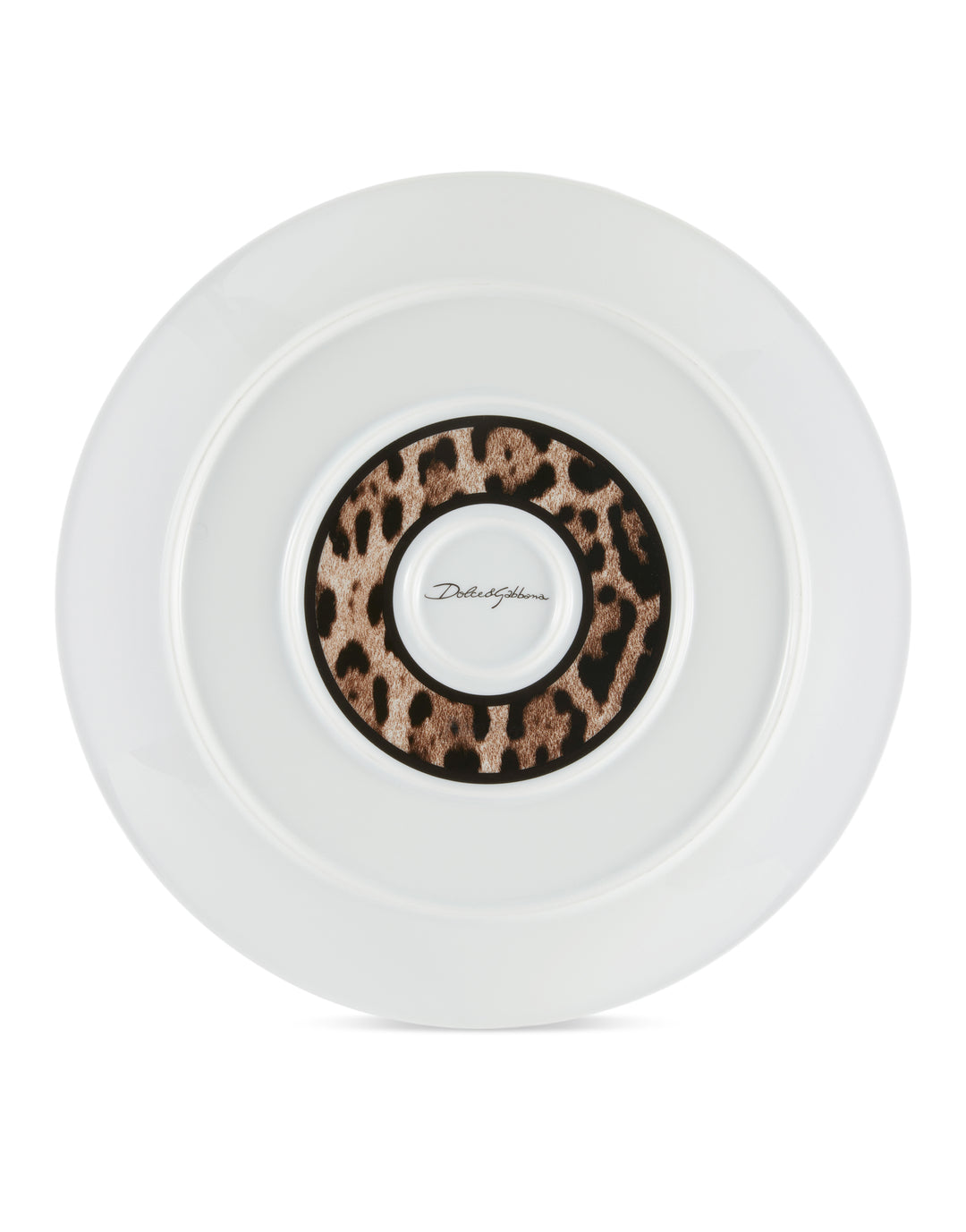ALL OVER LEOPARD MEDIUM ROUND SERVING PLATE Plates Dolce&Gabbana   