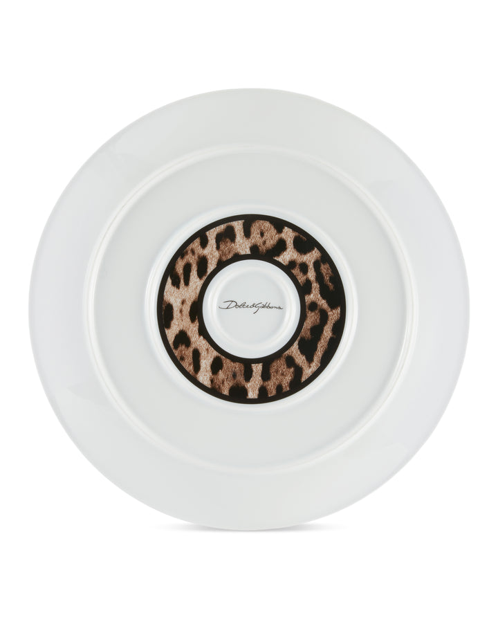 ALL OVER LEOPARD MEDIUM ROUND SERVING PLATE Plates Dolce&Gabbana   