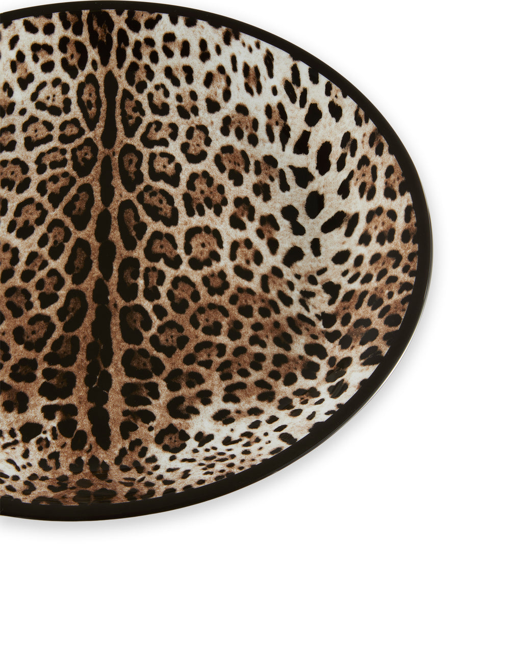 ALL OVER LEOPARD MEDIUM ROUND SERVING PLATE Plates Dolce&Gabbana   