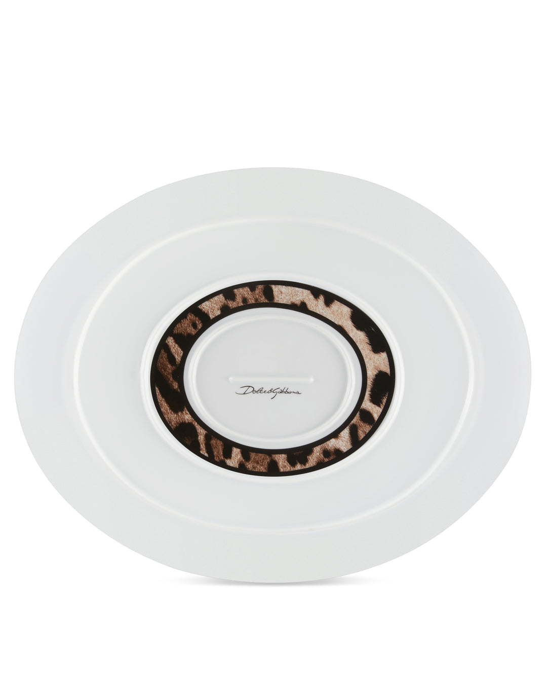 LEOPARD MEDIUM OVAL SERVING PLATE Plates Dolce&Gabbana   
