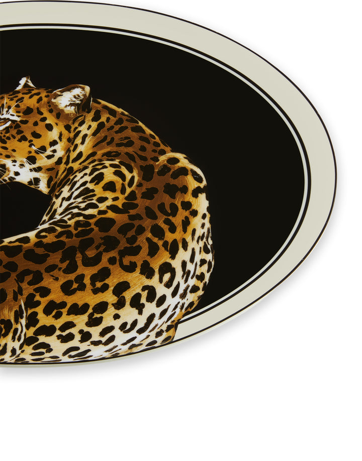 LEOPARD MEDIUM OVAL SERVING PLATE Plates Dolce&Gabbana   