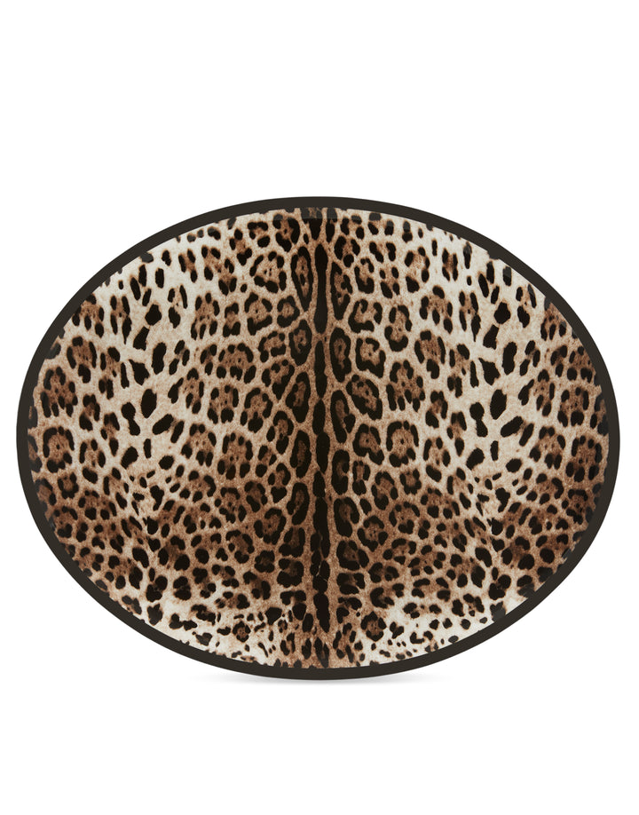 ALL OVER LEOPARD OVAL SERVING PLATE Plates Dolce&Gabbana   