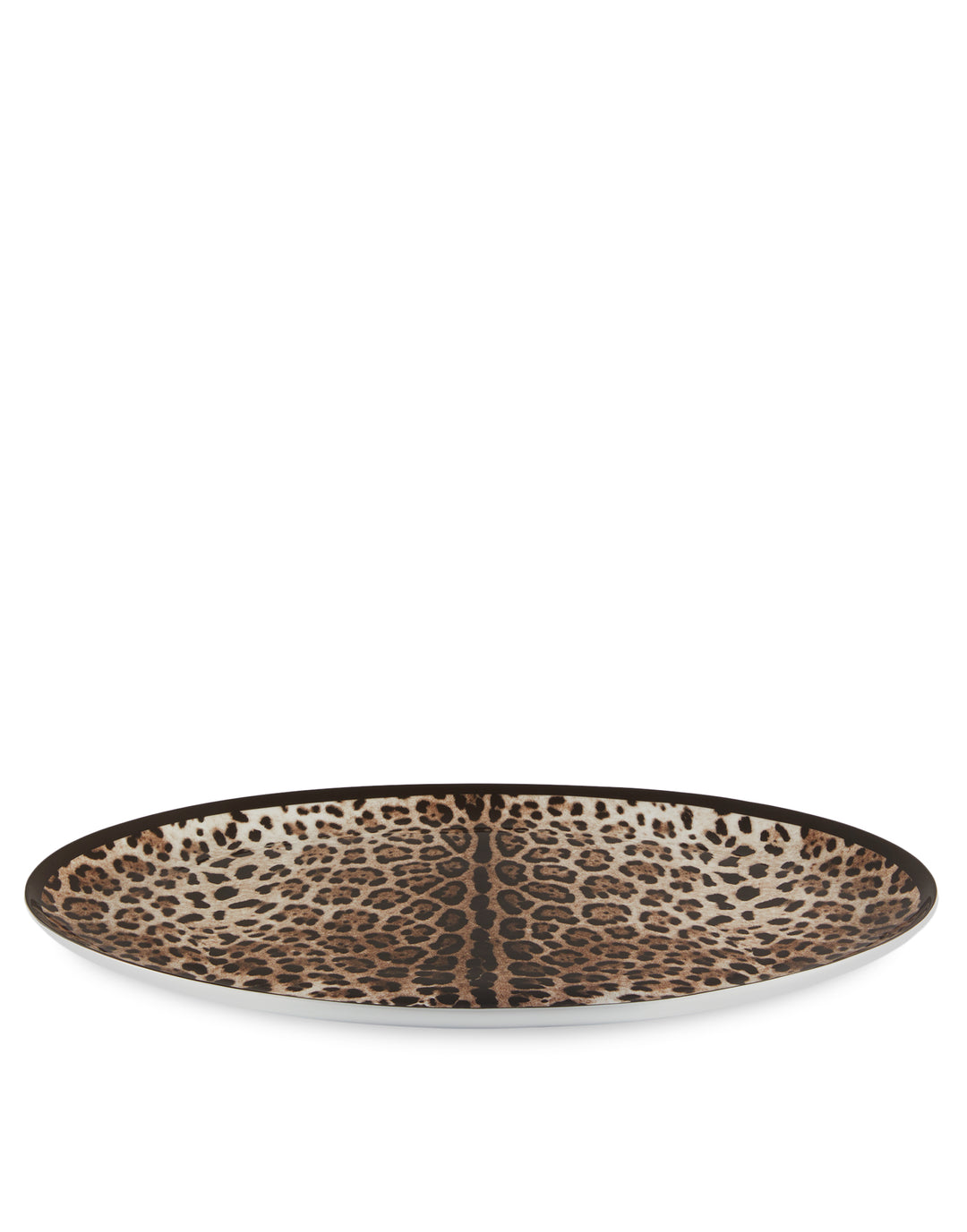 ALL OVER LEOPARD OVAL SERVING PLATE Plates Dolce&Gabbana   