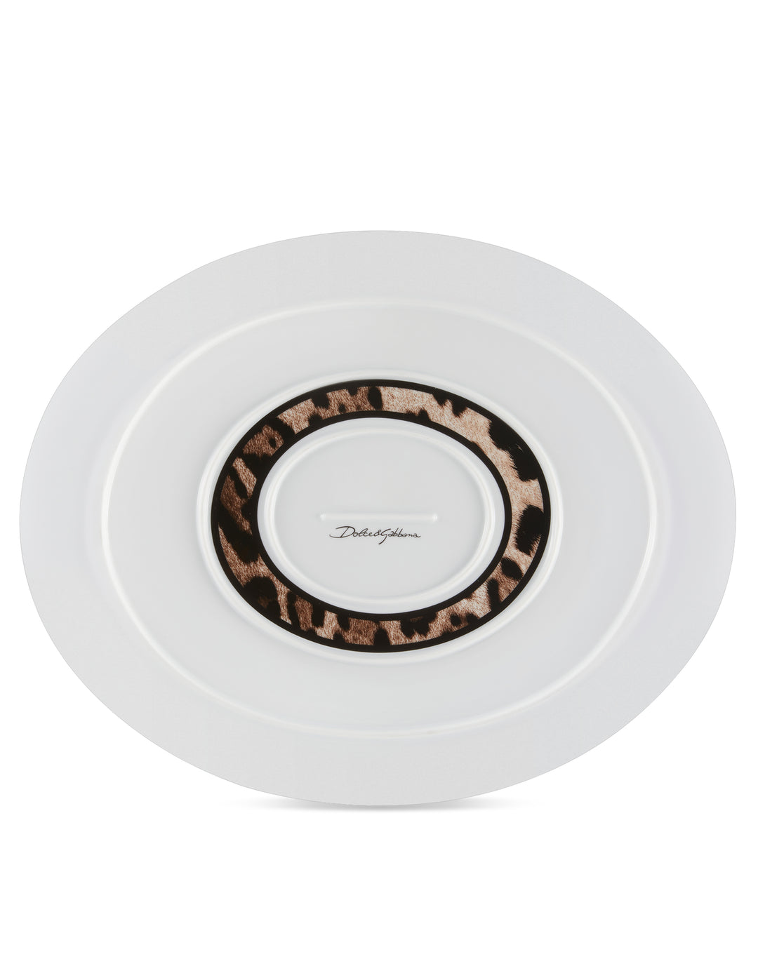 ALL OVER LEOPARD OVAL SERVING PLATE Plates Dolce&Gabbana   