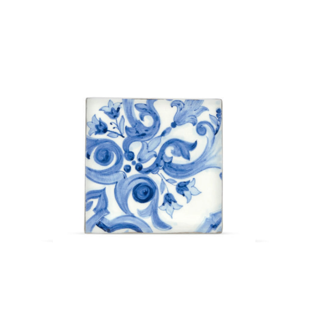 BLUE MEDITERRANEO SQUARE CERAMIC COASTER  Dolce&Gabbana   
