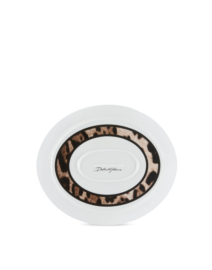 LEOPARD OVAL SERVING PLATE Plates Dolce&Gabbana   