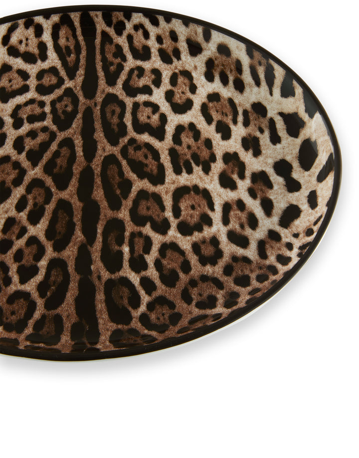 ALL OVER LEOPARD ROUND SERVING PLATE Plates Dolce&Gabbana   
