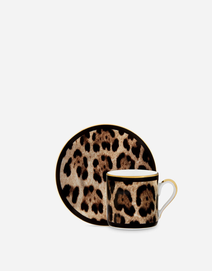 ALL OVER LEOPARD ESPRESSO CUP AND SAUCER SET Cup and Saucer Dolce&Gabbana   