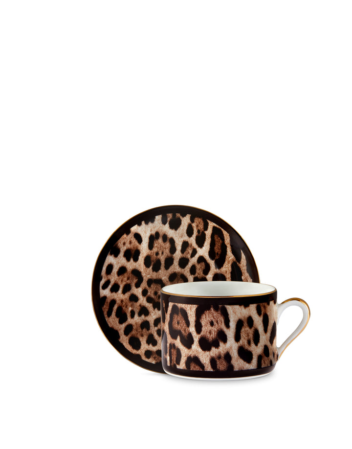 ALL OVER LEOPARD TEA CUP AND SAUCER SET Cup and Saucer Dolce&Gabbana   
