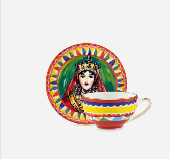 QUEEN ESPRESSO CUP AND SAUCER SET Cup and Saucer Dolce&Gabbana   
