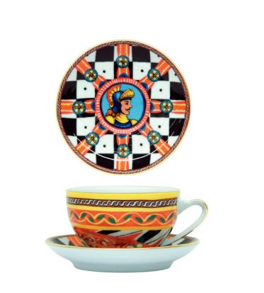 KNIGHT TEACUP AND SAUCER SET Cup and Saucer Dolce&Gabbana   