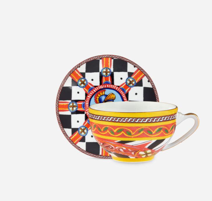 KNIGHT TEACUP AND SAUCER SET Cup and Saucer Dolce&Gabbana   