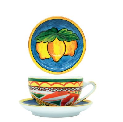 LEMON TEACUP AND SAUCER SET Cup and Saucer Dolce&Gabbana   