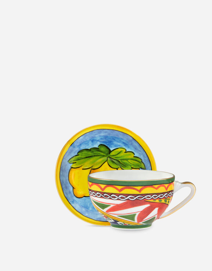 LEMON TEACUP AND SAUCER SET Cup and Saucer Dolce&Gabbana   