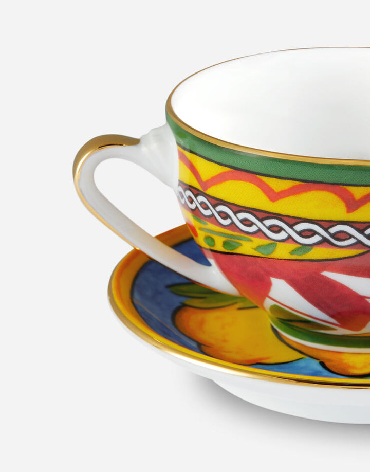LEMON TEACUP AND SAUCER SET Cup and Saucer Dolce&Gabbana   