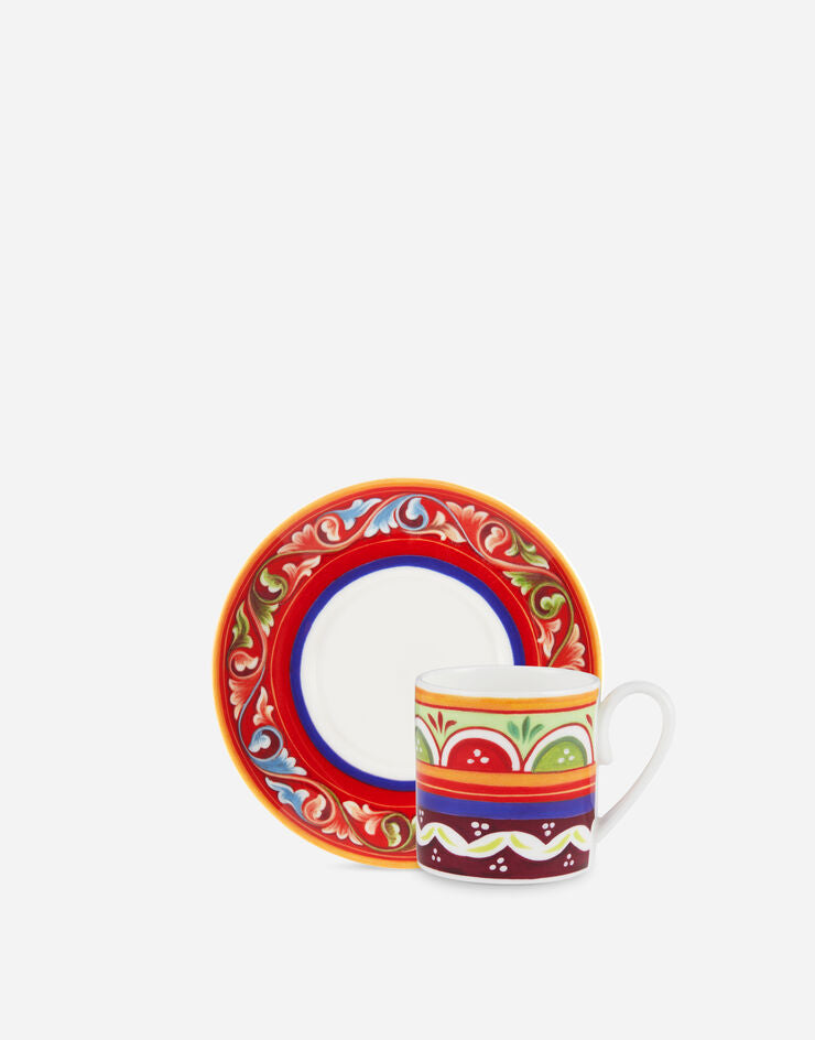 ISLAND FINE PORCELAIN ESPRESSO CUP AND SAUCER SET Cup and Saucer Dolce&Gabbana   