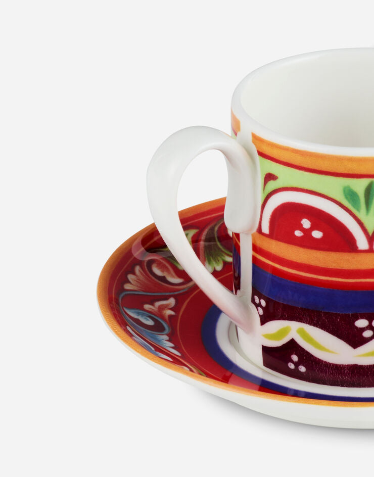 ISLAND FINE PORCELAIN ESPRESSO CUP AND SAUCER SET Cup and Saucer Dolce&Gabbana   