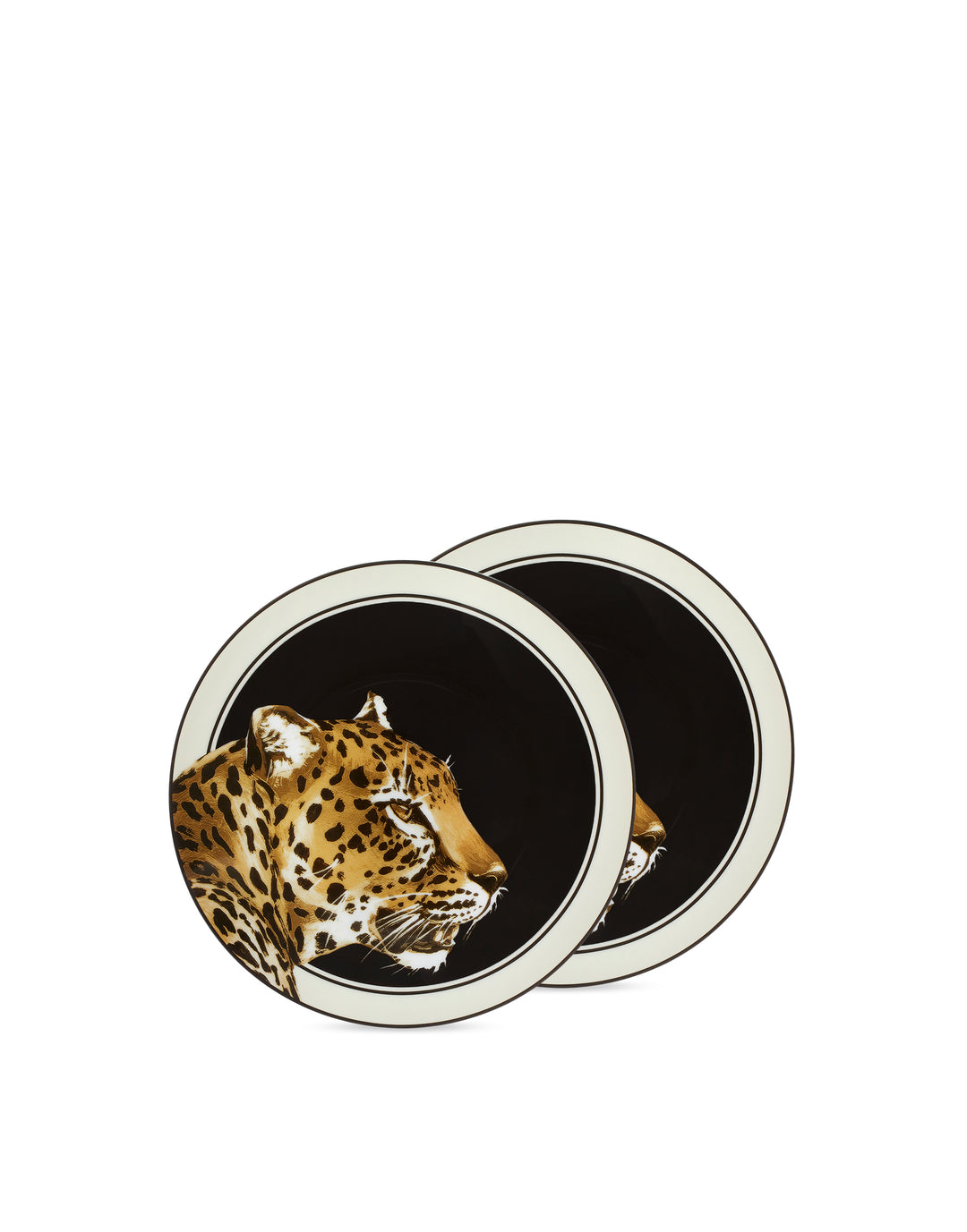 SET OF 2 LEOPARD BREAD PLATES Plates Dolce&Gabbana   