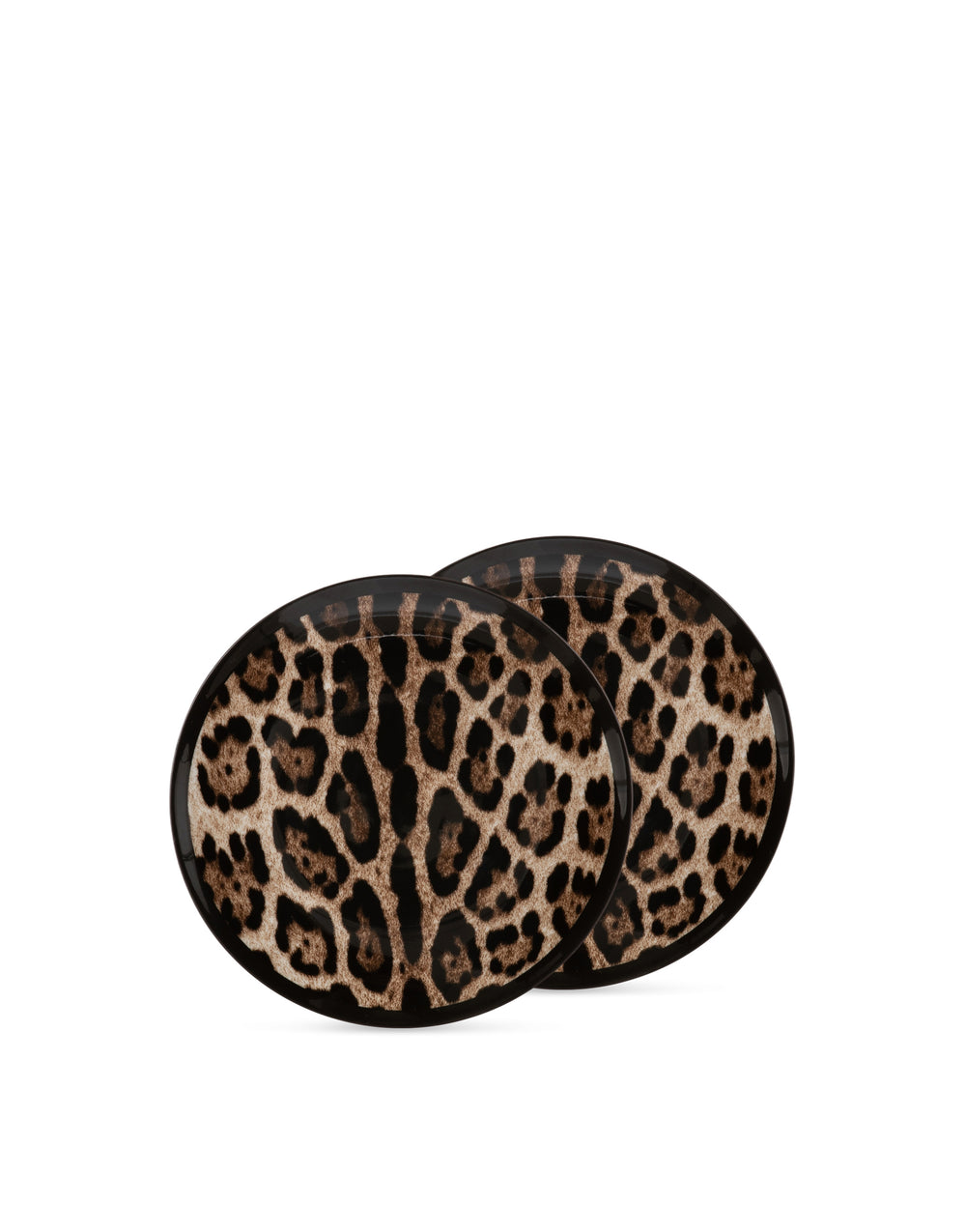 SET OF 2 ALL OVER LEOPARD BREAD PLATES Plates Dolce&Gabbana   