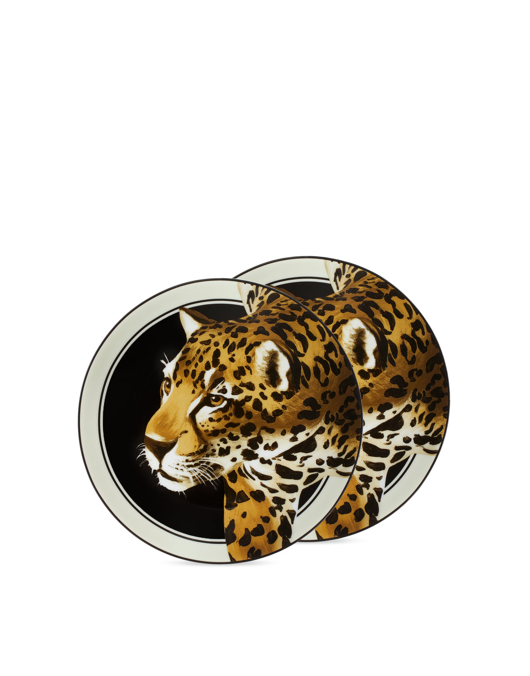 SET OF 2 LEOPARD DESSERT PLATES Plates Dolce&Gabbana   