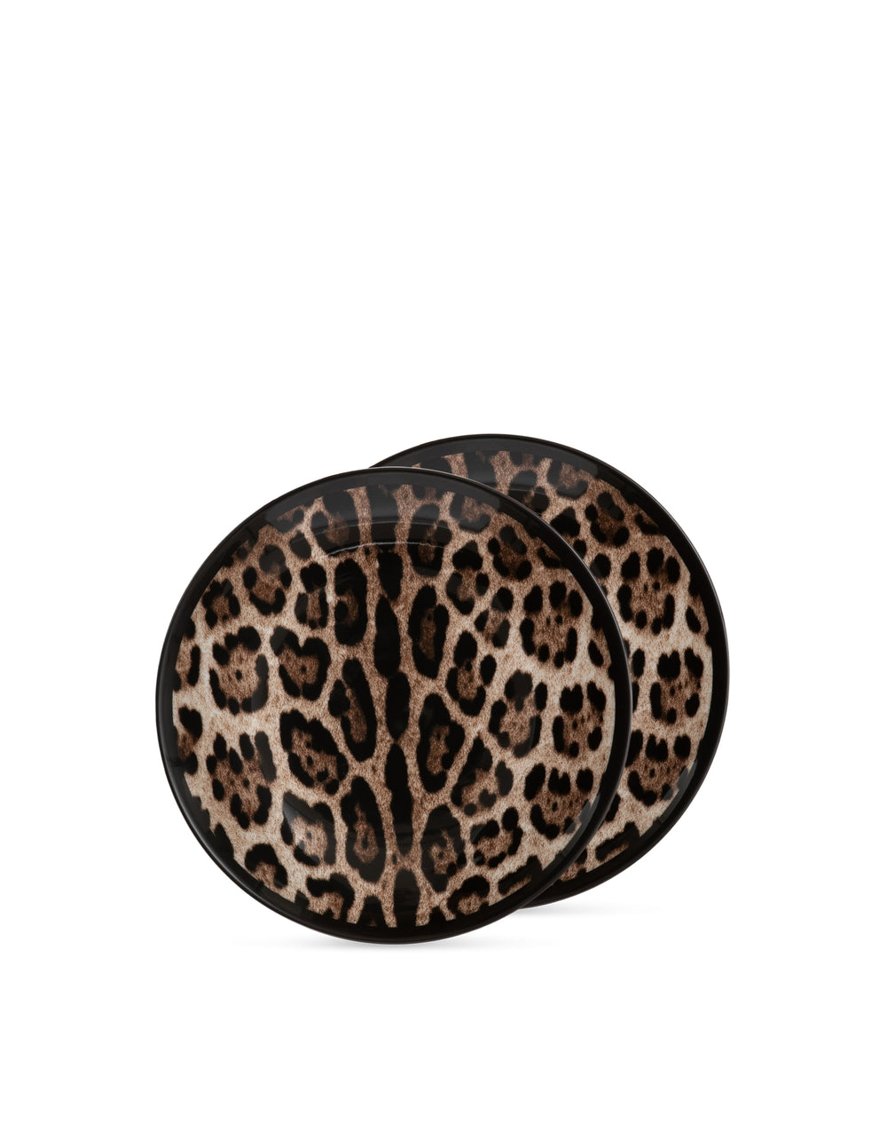 SET OF 2 ALL OVER LEOPARD DESSERT PLATES Plates Dolce&Gabbana   