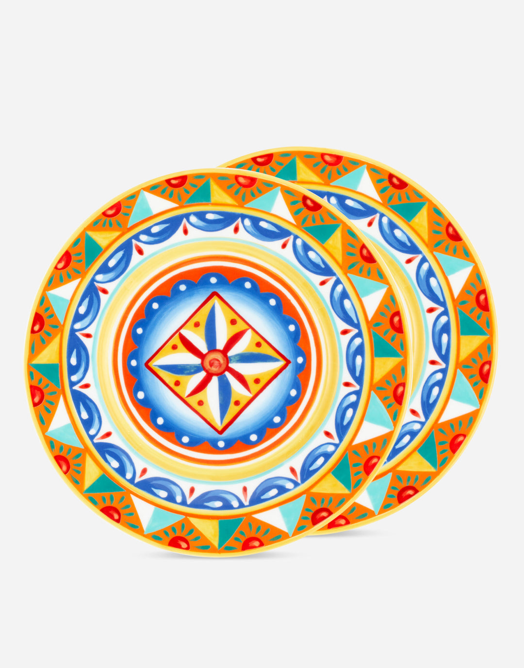 Set 2 Dinner Plates in Fine Porcelain Dinnerware Dolce&Gabbana