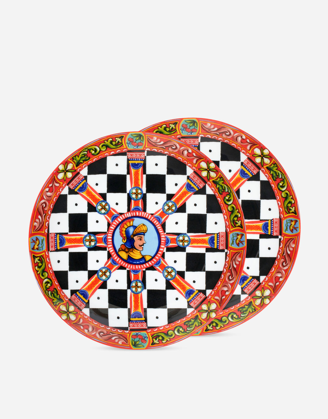 Set 2 Porcelain Dinner Plates Dinnerware Dolce&Gabbana