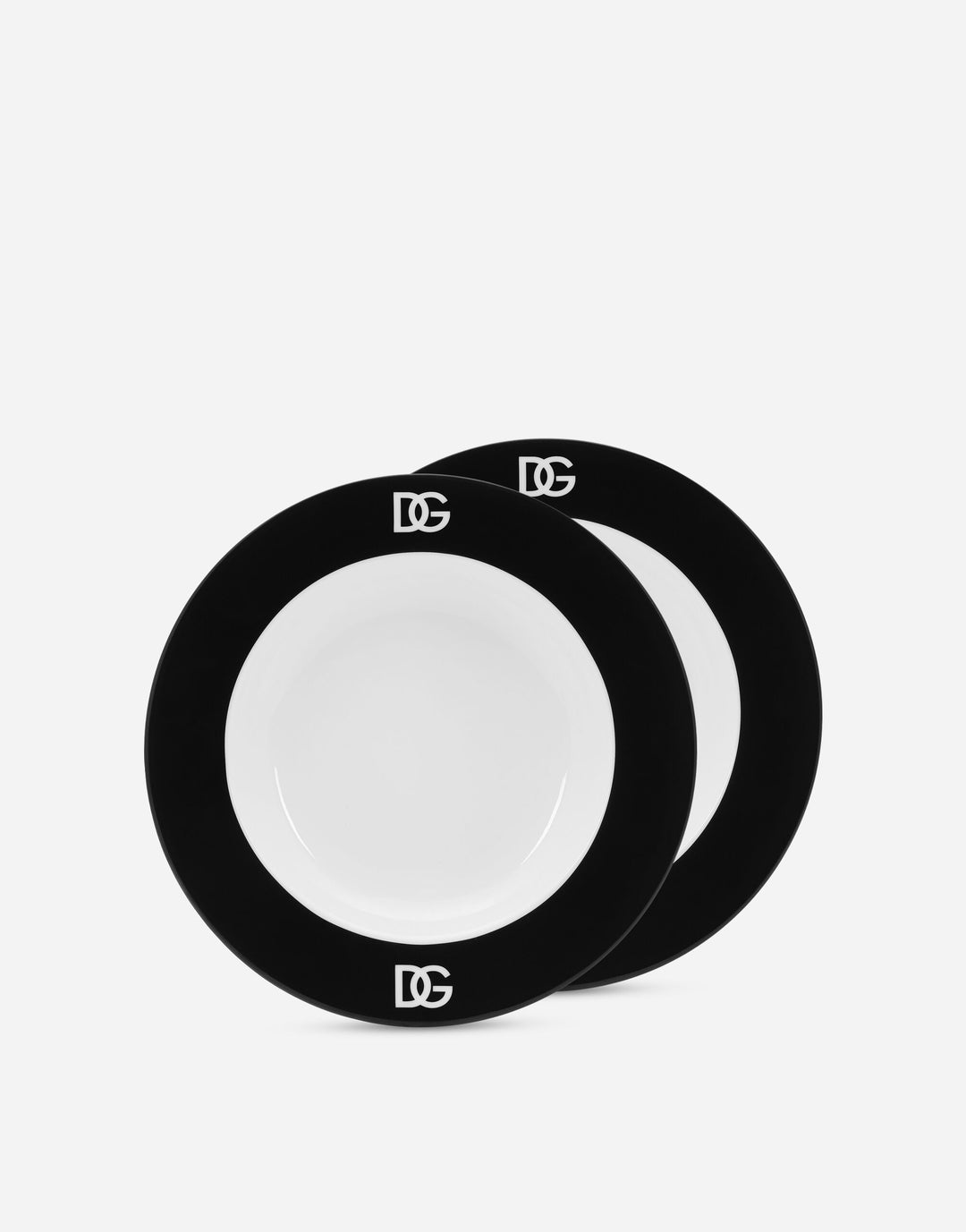 Set 2 Porcelain Soup Plates Dinnerware Dolce&Gabbana