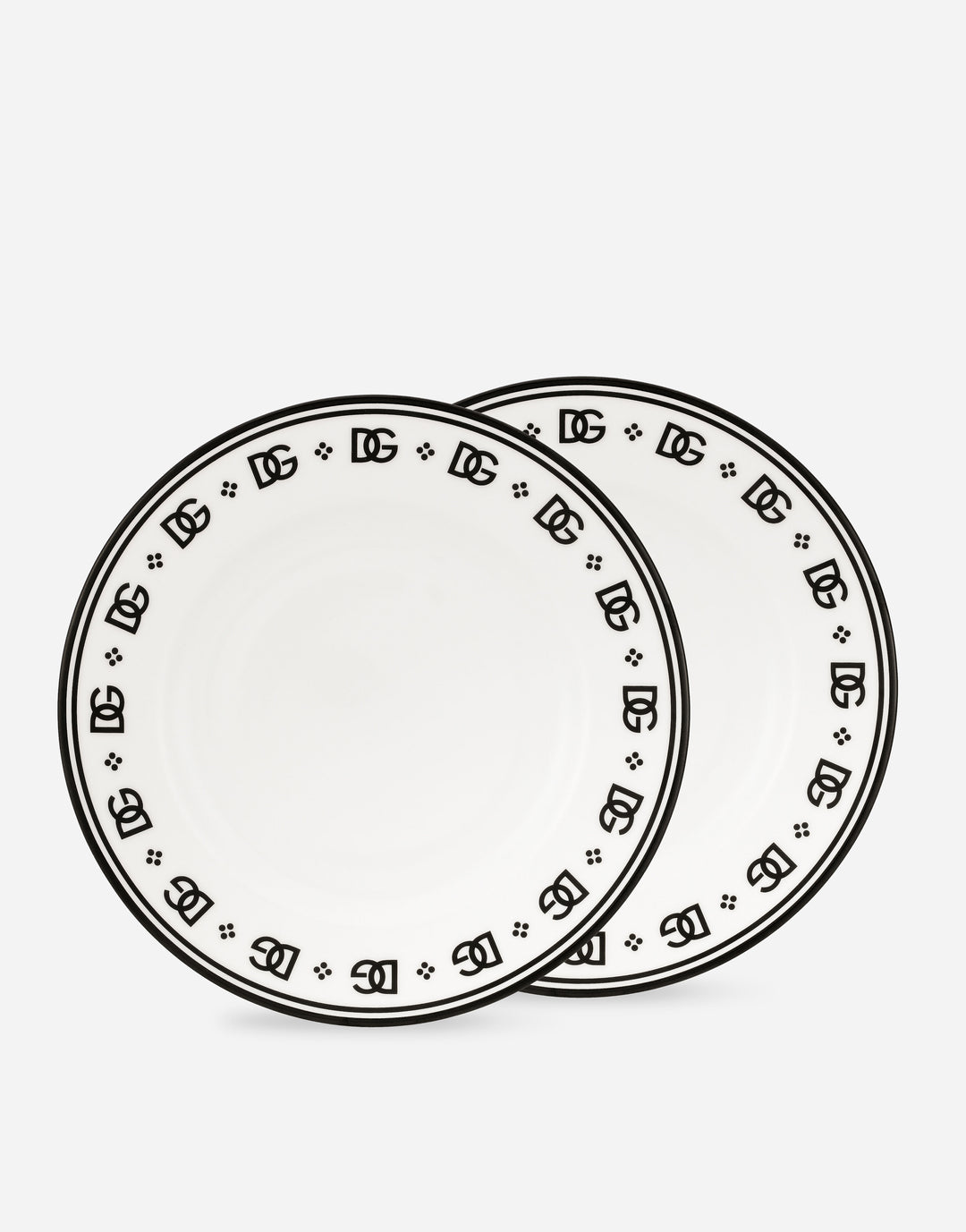 Set 2 Porcelain Soup Plates Dinnerware Dolce&Gabbana
