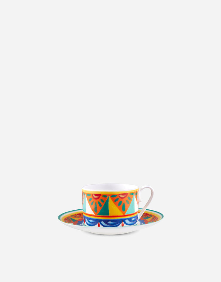BLUE FINE PORCELAIN TEA CUP AND SAUCER SET Cup and Saucer Dolce&Gabbana   