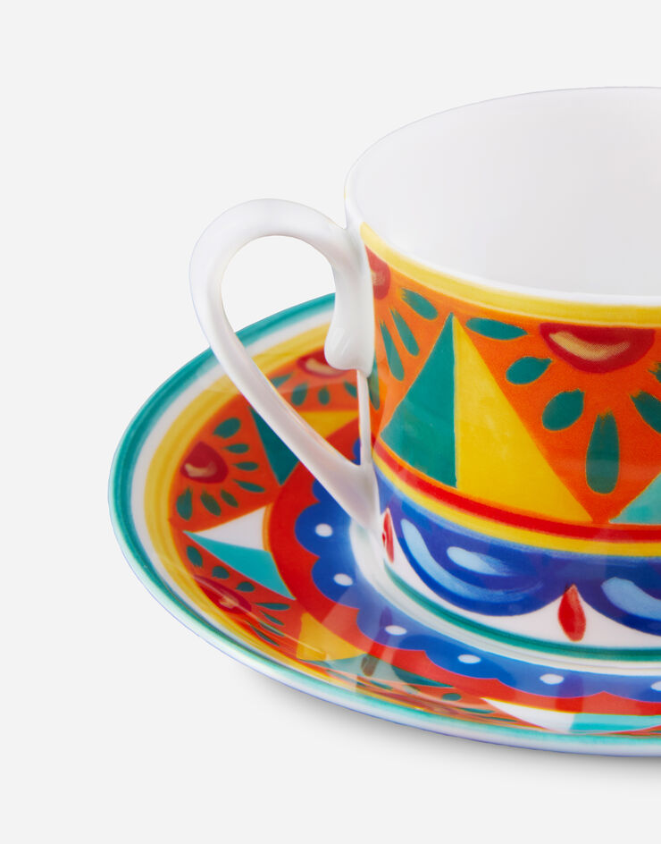 BLUE FINE PORCELAIN TEA CUP AND SAUCER SET Cup and Saucer Dolce&Gabbana   