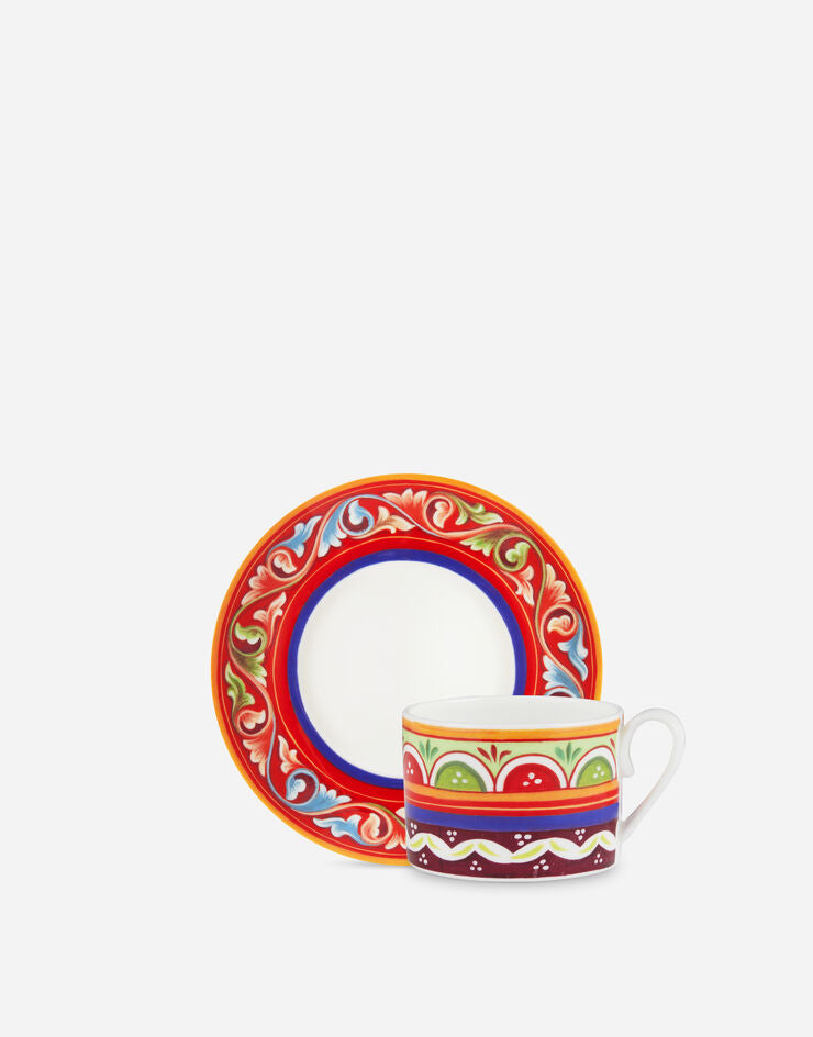 ISLAND FINE PORCELAIN TEA CUP AND SAUCER SET Cup and Saucer Dolce&Gabbana   