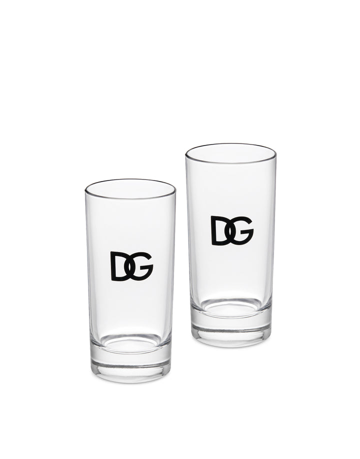 SET OF 2 DG LOGO SOFT DRINKS GLASSES Glass Dolce&Gabbana   