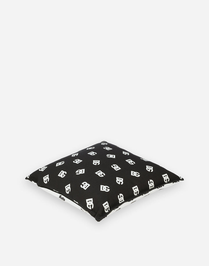 DG LOGO DOUBLE FACE CUSHION BLACK/WHITE Cushions Dolce&Gabbana   