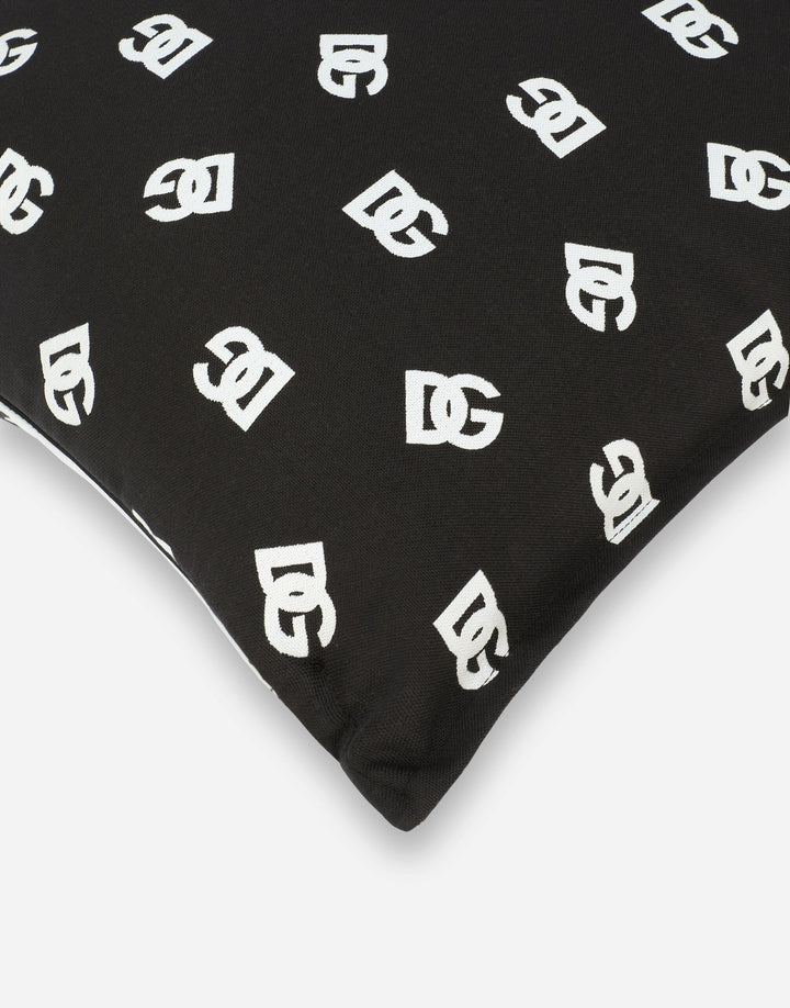 DG LOGO DOUBLE FACE CUSHION BLACK/WHITE Cushions Dolce&Gabbana   