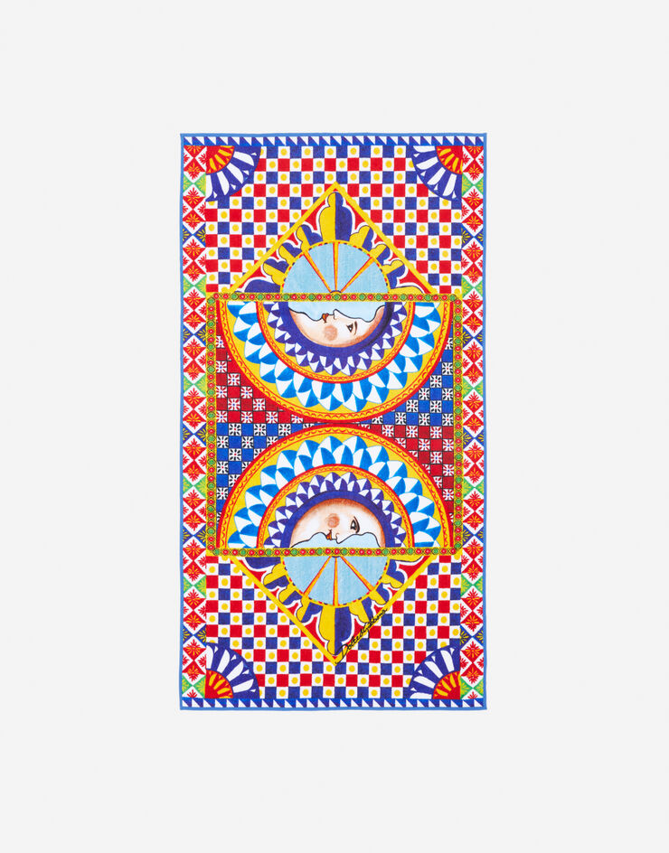 ALL OVER CARRETTO SHOWER TOWEL Bathroom Accessories Dolce&Gabbana   