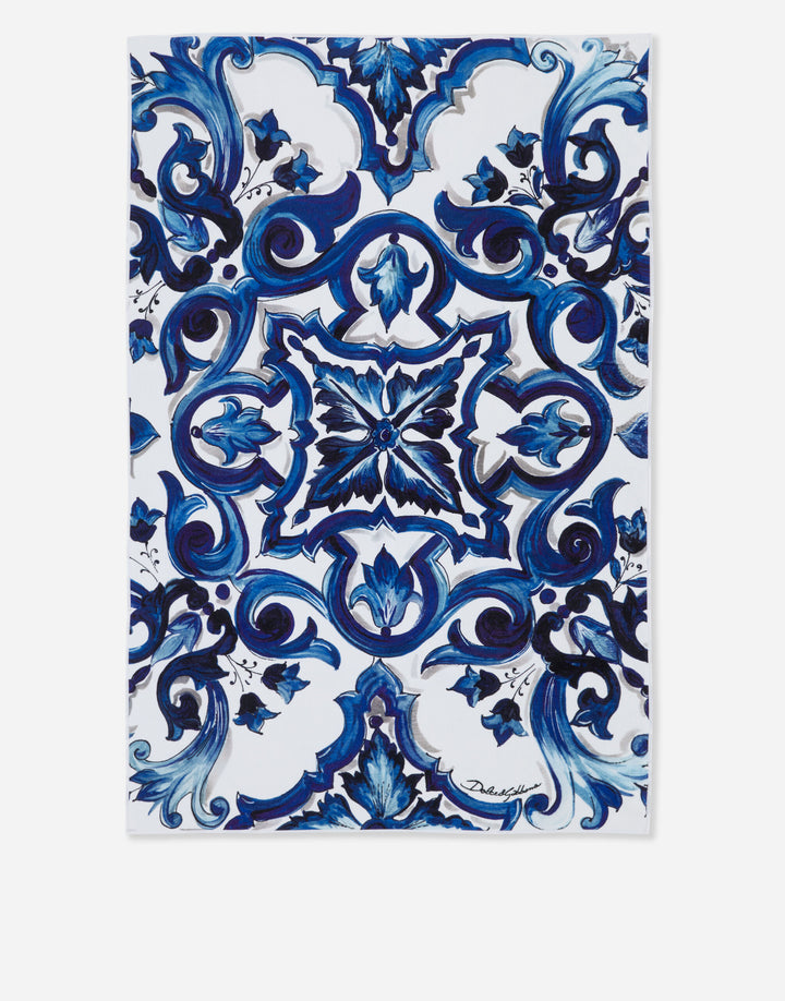 ALL OVER BLUE MEDITERRANEO BATH TOWEL Bathroom Accessories Dolce&Gabbana   
