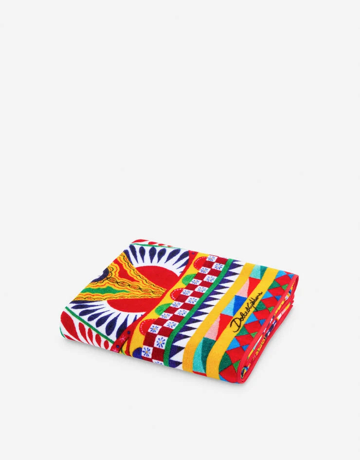 ALL OVER CARRETTO BATH TOWEL Bathroom Accessories Dolce&Gabbana   