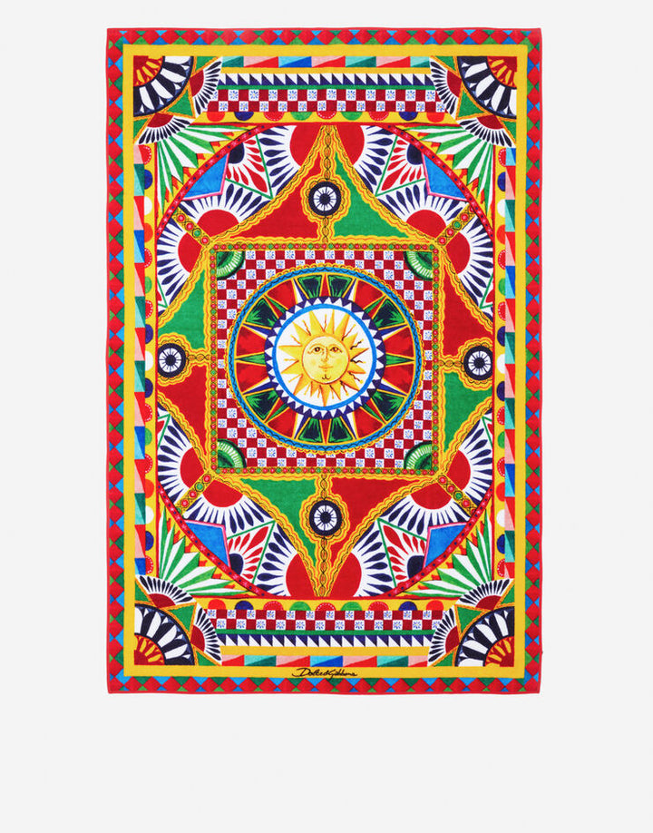 ALL OVER CARRETTO BATH TOWEL Bathroom Accessories Dolce&Gabbana   