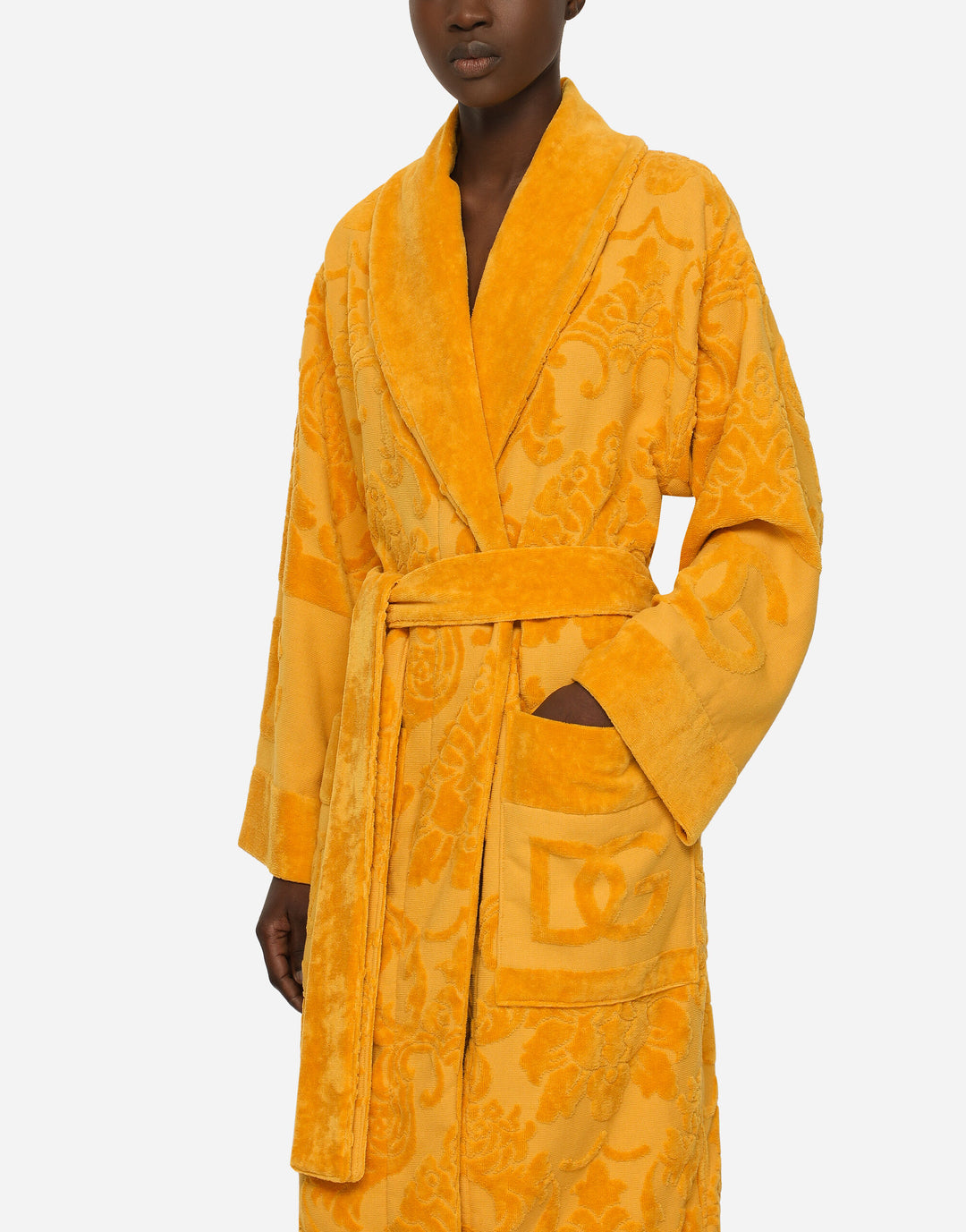 DG LOGO JACQUARD BATHROBE Bathroom Accessories Dolce&Gabbana   