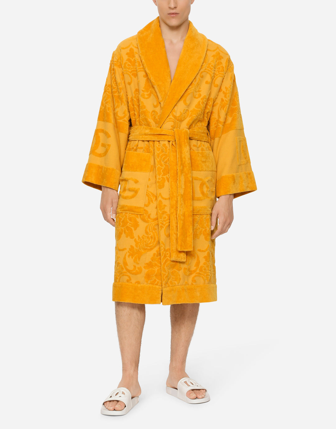 DG LOGO JACQUARD BATHROBE Bathroom Accessories Dolce&Gabbana   