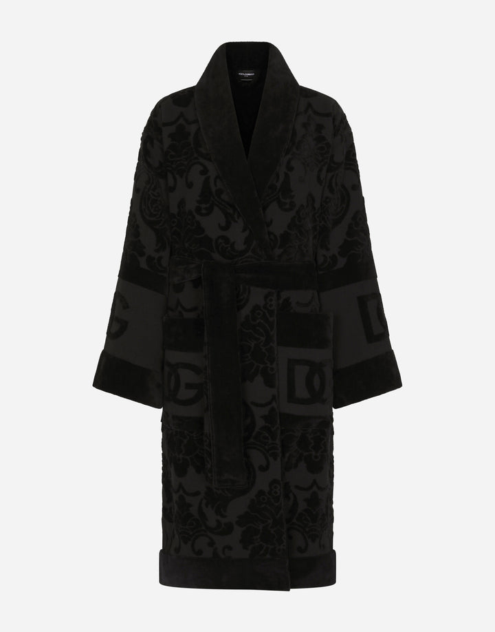 DG LOGO JACQUARD BATHROBE Bathroom Accessories Dolce&Gabbana   