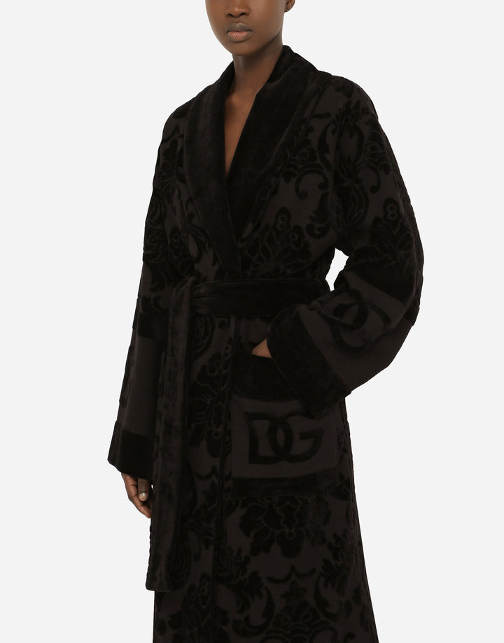 DG LOGO JACQUARD BATHROBE Bathroom Accessories Dolce&Gabbana   