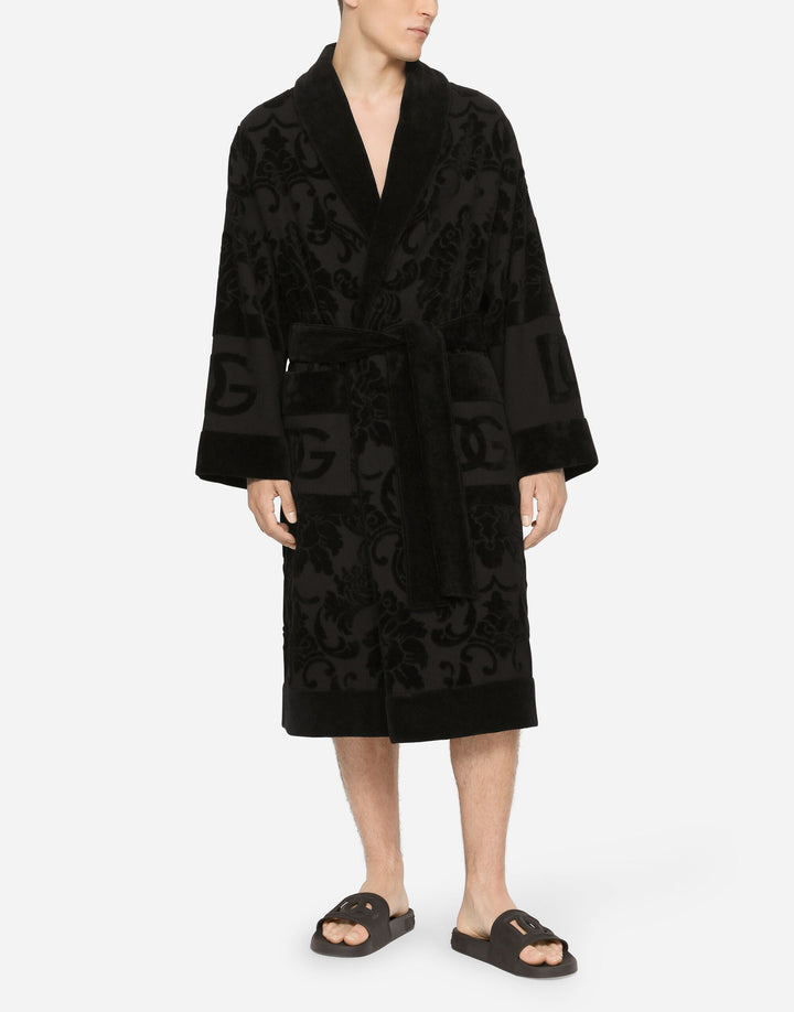 DG LOGO JACQUARD BATHROBE Bathroom Accessories Dolce&Gabbana   