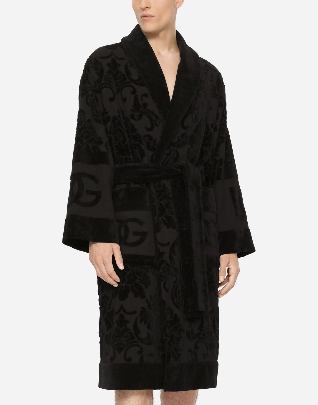 DG LOGO JACQUARD BATHROBE Bathroom Accessories Dolce&Gabbana   