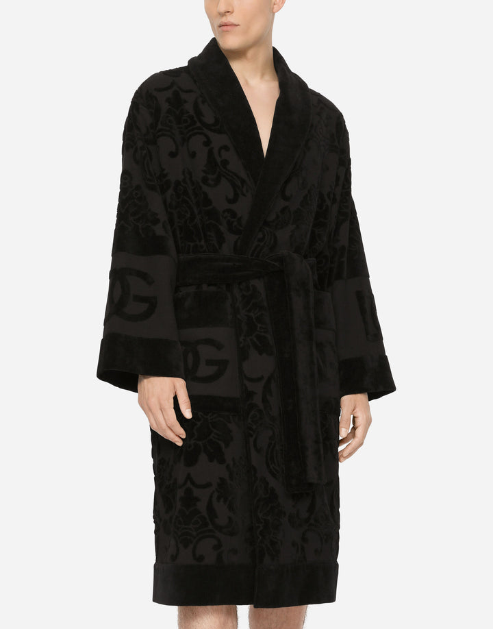 DG LOGO JACQUARD BATHROBE Bathroom Accessories Dolce&Gabbana   