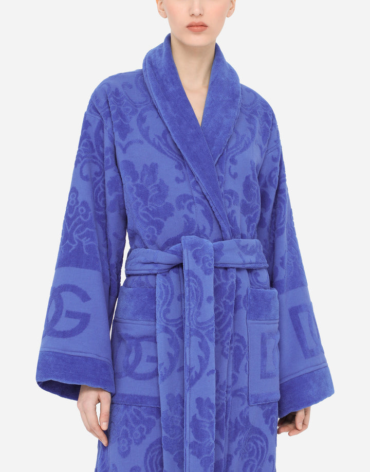 DG LOGO JACQUARD BATHROBE Bathroom Accessories Dolce&Gabbana   